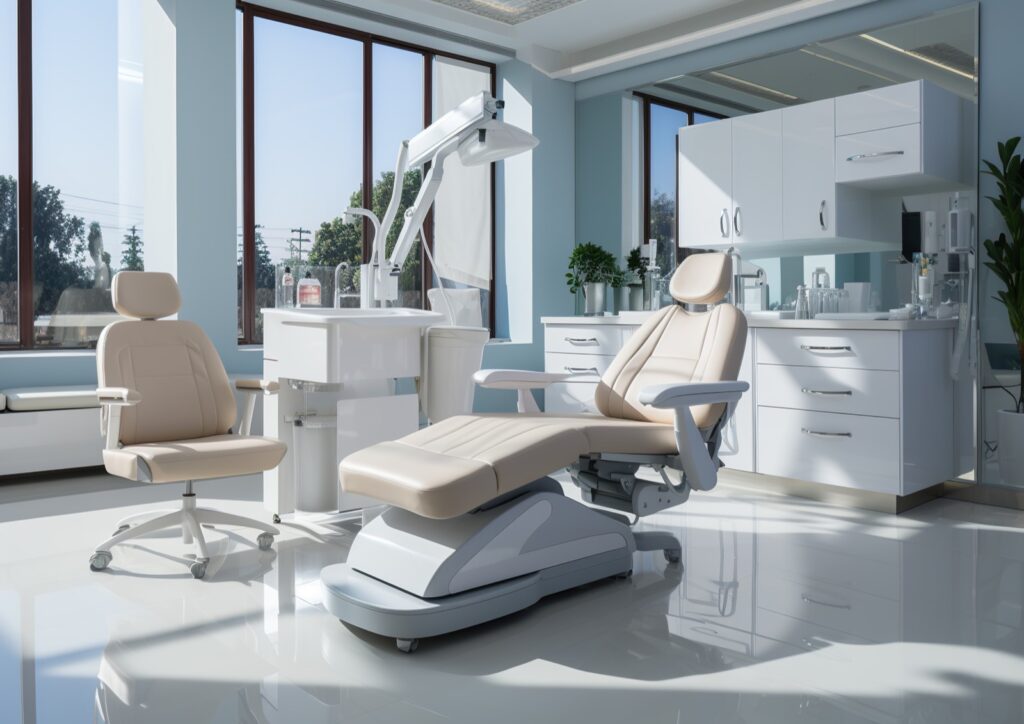 Modern digital denturist exam room